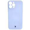 Etui silikonowe z pierścieniem magnetycznym Bizon Case Silicone Magnetic do iPhone 13 Pro Max, jasnofioletowe