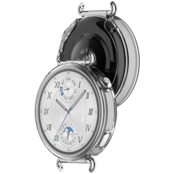 Etui z osłoną ekranu Bizon Case Watch Felipe do Huawei Watch GT6 41 mm, przeźroczyste