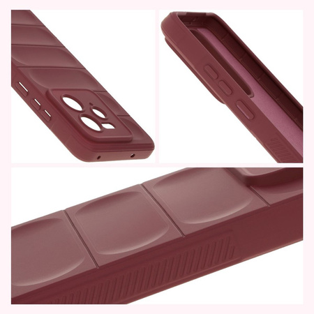Pancerne etui Bizon Case Tur do Realme GT 7 Pro, burgundowe