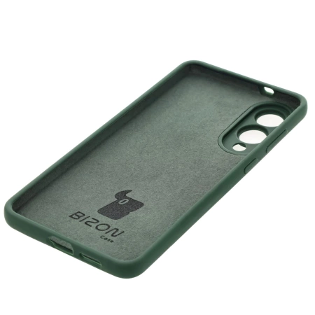 Silikonowe etui Bizon Soft Case do Galaxy S25 Edge, ciemnozielone