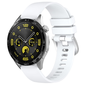 Pasek Bizon Strap Watch Silicone Pro do Huawei Watch GT 4 46 mm, biały