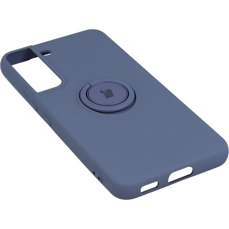 Etui Bizon Case Silicone Ring do Galaxy S22, szare