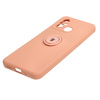 Etui Bizon Case Silicone Ring Sq do Xiaomi Redmi 12C, jasnoróżowe