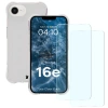 Elastyczne etui + 2x szkło hartowane Bizon Case Clear Pack do iPhone 16e
