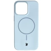 Silikonowe etui z pierścieniem magnetycznym Bizon Soft Case Magnetic do iPhone 15 Pro Max, błękitne