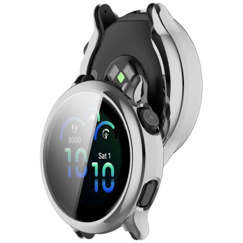 Etui z osłoną ekranu Bizon Case Watch Felipe do Garmin Vivoactive 6, srebrne