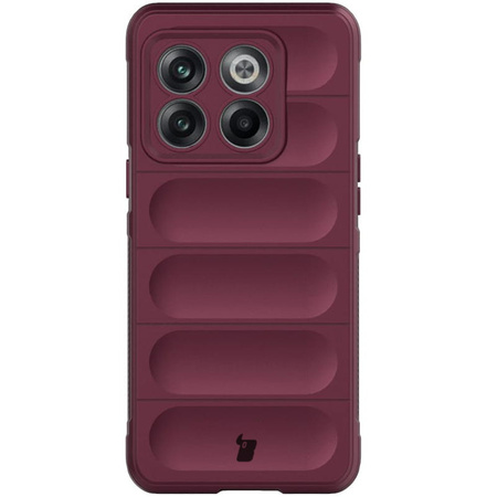 Pancerne etui Bizon Case Tur do OnePlus 10T, burgundowe