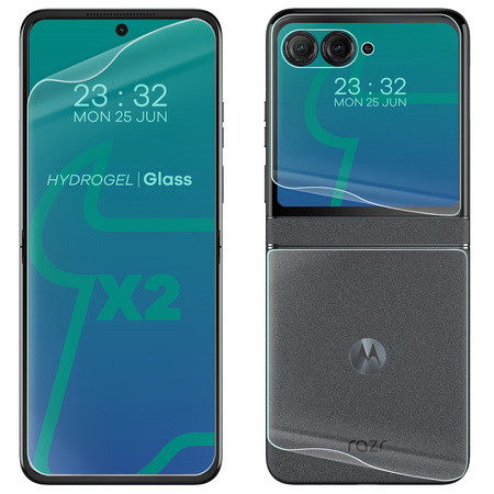 Folia hydrożelowa na tył i przód Bizon Glass Hydrogel, Motorola Razr 50