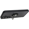Etui z uchwytem na palec Bizon Case Hybrid Ring do Galaxy S24 FE, przydymione z czarną ramką