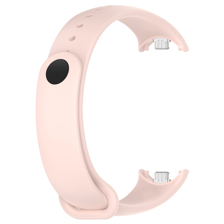 Silikonowy pasek Bizon Strap Watch Dots do Xiaomi Smart Band 10 / 9 / 9 NFC / 8, jasnoróżowy