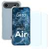 Elastyczne etui + 2x szkło hartowane Bizon Case Clear Pack do iPhone Air