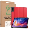 Etui z klapką Bizon Case Tab Croc do Xiaomi Redmi Pad 2, czerwone