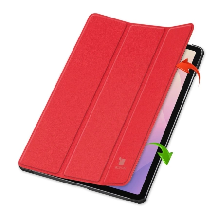 Etui z klapką Bizon Case Tab Croc do Galaxy Tab S11, czerwone