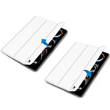 Etui Bizon Case Tab Croc do iPad Pro 11" 2025 / 2024, białe