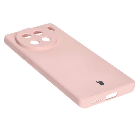 Etui Bizon Case Silicone Sq do VIVO X90 Pro, jasnoróżowe