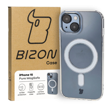 Etui Bizon Case Pure Magnetic do iPhone 15, przezroczyste
