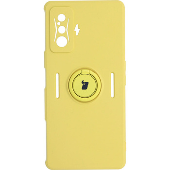 Etui Bizon Case Silicone Ring do Xiaomi Poco F4 GT, żółte