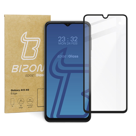 Szkło hartowane Bizon Glass Edge do Galaxy A13 4G, czarne