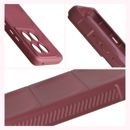 Pancerne etui Bizon Case Tur do Motorola Edge 60 Pro, burgundowe