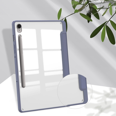Etui Bizon Case Tab Clear Matt do Galaxy Tab S10 Lite / S10 FE / S9 / S9 FE, lawendowe