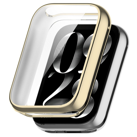 Etui z osłoną ekranu Bizon Case Watch Felipe do Xiaomi Mi Smart Band 9 Pro, złote