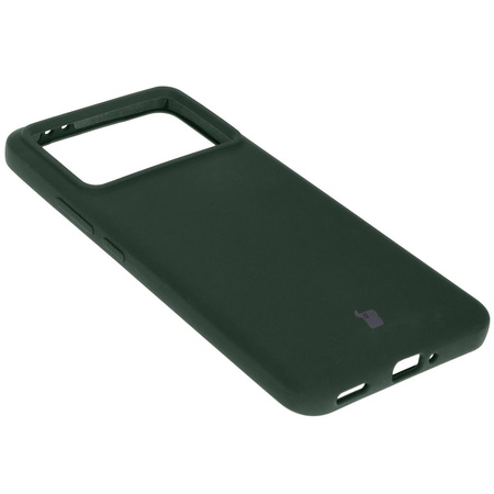 Silikonowe etui Bizon Soft Case do Xiaomi Poco F6 Pro, ciemnozielone