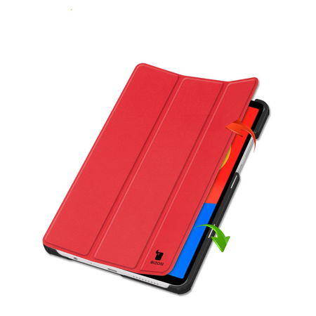 Etui z klapką Bizon Case Tab Croc do Xiaomi Redmi Pad SE 8.7, czerwone