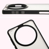 Etui Bizon Case Angelo do Oppo Find X8 Pro, półprzezroczyste z czarną ramką