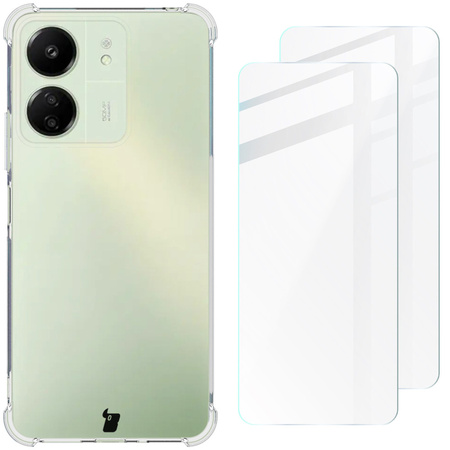 Etui + 2x szkło Bizon Case Clear Pack do Xiaomi Redmi 4G, przezroczyste