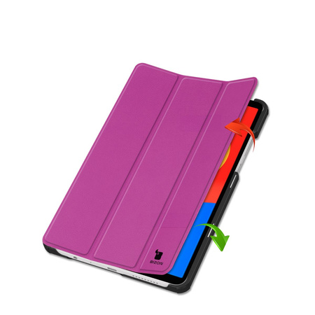 Etui z klapką Bizon Case Tab Croc do Xiaomi Redmi Pad SE 8.7, fioletowe