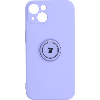 Etui Bizon Case Silicone Ring do iPhone 13, fioletowe