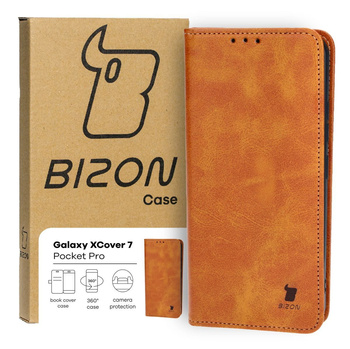 Etui z klapką Bizon Case Pocket Pro do Galaxy Xcover7, brązowe