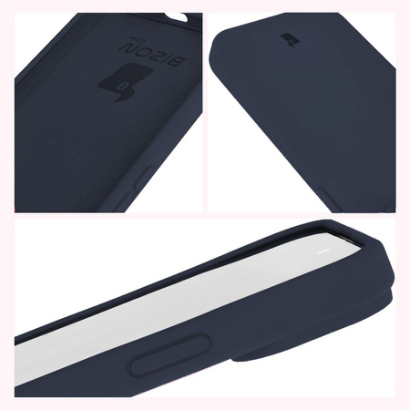 Etui silikonowe Bizon Soft Case do iPhone 15, ciemnoniebieskie