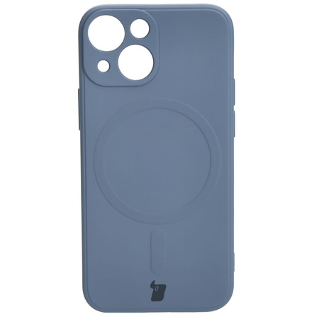 Etui Bizon Case Silicone Magnetic Sq do iPhone 13 Mini, szare