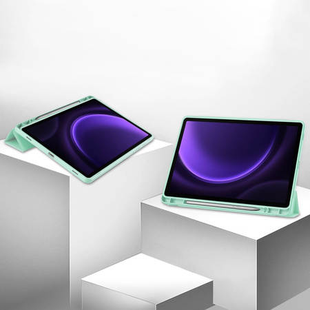 Etui Bizon Case Tab Lizard do Galaxy Tab S10 Lite / S10 FE / S9 / S9 FE, miętowe