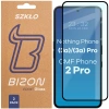Szkło hartowane Bizon Glass Edge Duo do Nothing Phone (3a) / (3a) Pro / CMF Phone 2 Pro, czarna ramka, 2 sztuki