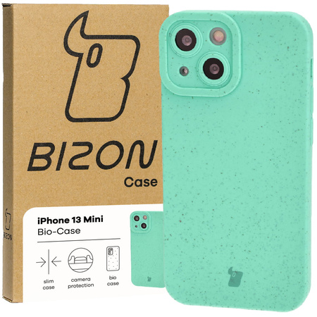 Ekologiczne etui Bizon Bio-Case do iPhone 13 Mini, zielone