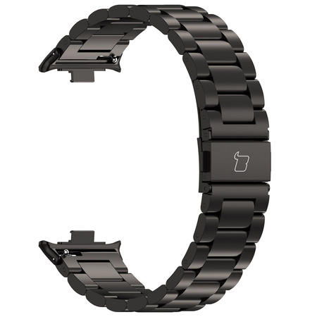 Pasek ze stali nierdzewnej Bizon Strap Watch Aura do  Xiaomi Redmi Watch 5/4 / Smart Band 9/8 Pro, czarny