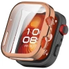 Etui z osłoną ekranu Bizon Case Watch Felipe do Huawei Watch Fit 4 Pro, różowozłote