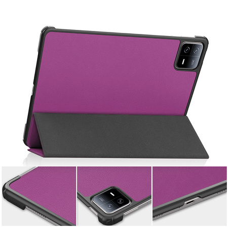 Etui Bizon Case Tab Croc do Xiaomi Pad 6 / Pad 6 Pro, ciemnofioletowe