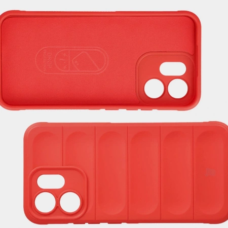 Pancerne etui Bizon Case Tur do Oppo Reno 14 F / 14 FS, czerwone