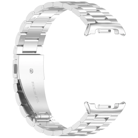 Pasek ze stali nierdzewnej Bizon Strap Watch Aura do Samsung Galaxy Watch 8 40 mm / 44 mm / 8 Classic 46 mm, srebrny