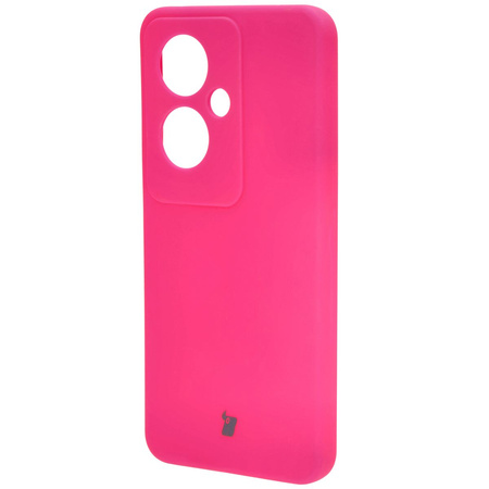 Silikonowe etui Bizon Soft Case do Oppo Reno11 F 5G, neonowo-różowe