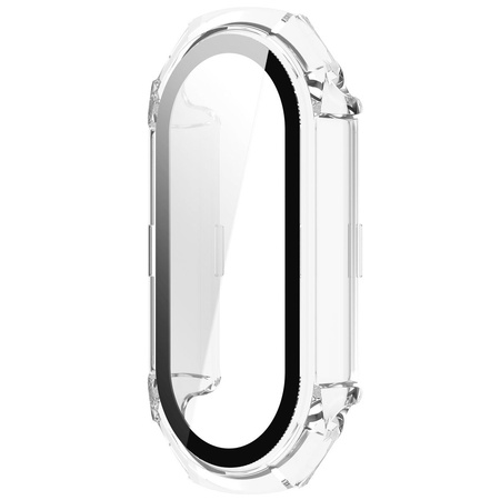 Etui ze szkłem do zegarka Bizon Case+Glass Watch do Xiaomi Smart Band 9, przeźroczyste