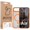 Etui z pierścieniem magnetycznym Bizon Case MatteO do iPhone Air, przydymione-pomarańczowe