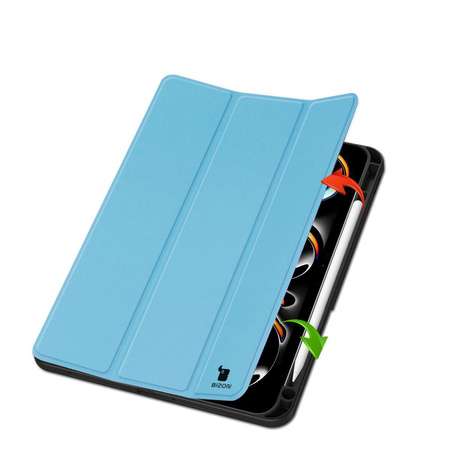 Etui Bizon Case Tab Lizard do iPad Pro 11" 2025 / 2024, błękitne