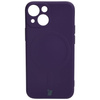 Etui Bizon Case Silicone Magnetic Sq do iPhone 13 Mini, śliwkowe