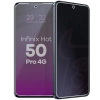 Prywatyzujące szkło hybrydowe Bizon Glass Mule Shadow do Infinix Hot 50 Pro 4G, matowe