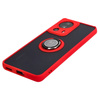 Etui z uchwytem na palec Bizon Case Hybrid Ring do Xiaomi 13 Lite, przydymione z czerwoną ramką