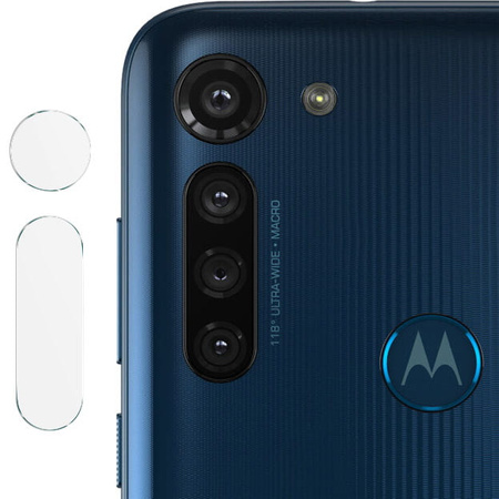 2x Szkło + szybka na aparat Bizon Edge Pack do Moto G8